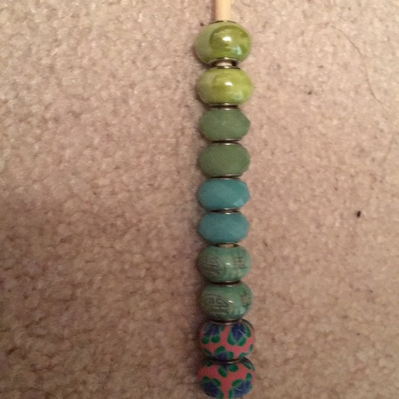 10 stringing beads, approx 1/2” in diameter-bl/gem - Picture 3 of 5